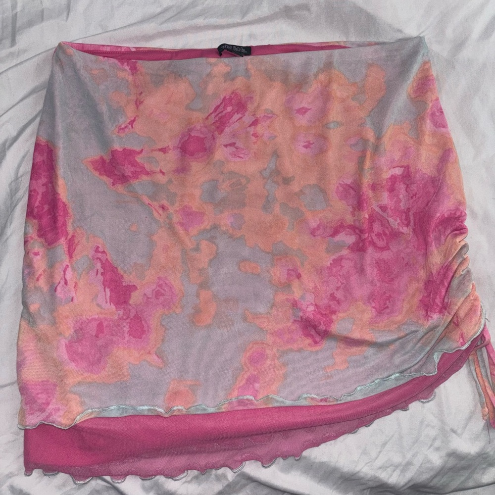 Wild Fable Pink and Orange Sheer Skirt